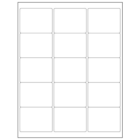 Bsc Preferred 2.6875 x 2'' White Rectangle Laser Labels, 1500PK BUY00019374